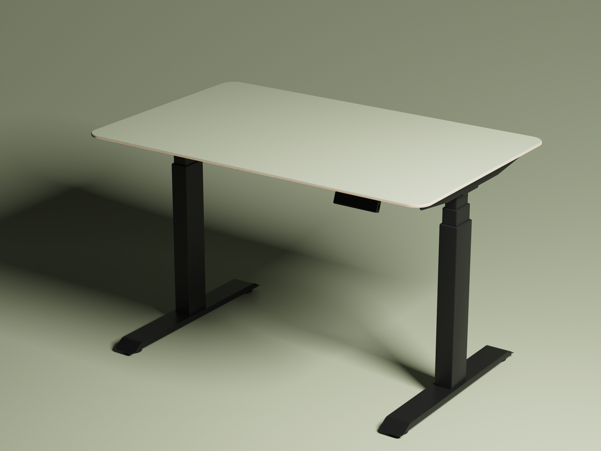Olijf | Linoleum | Zit-sta bureau