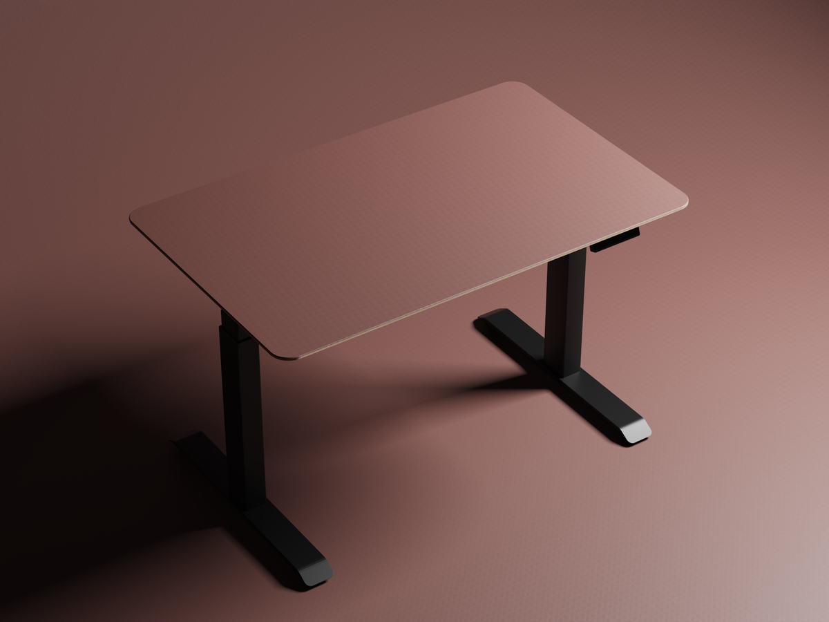Burgundy | Linoleum | Zit-sta bureau