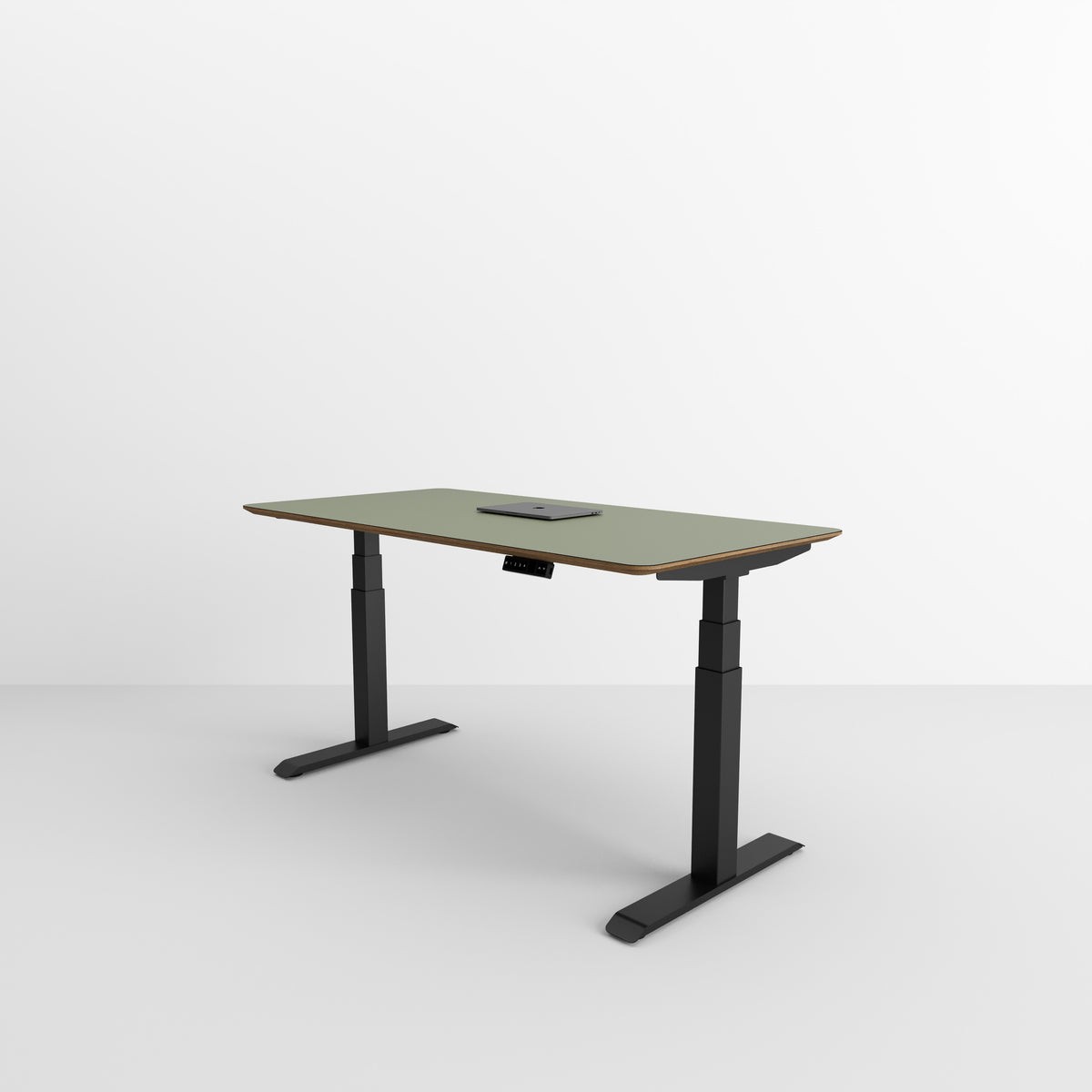 Olijf | Linoleum | Zit-sta bureau