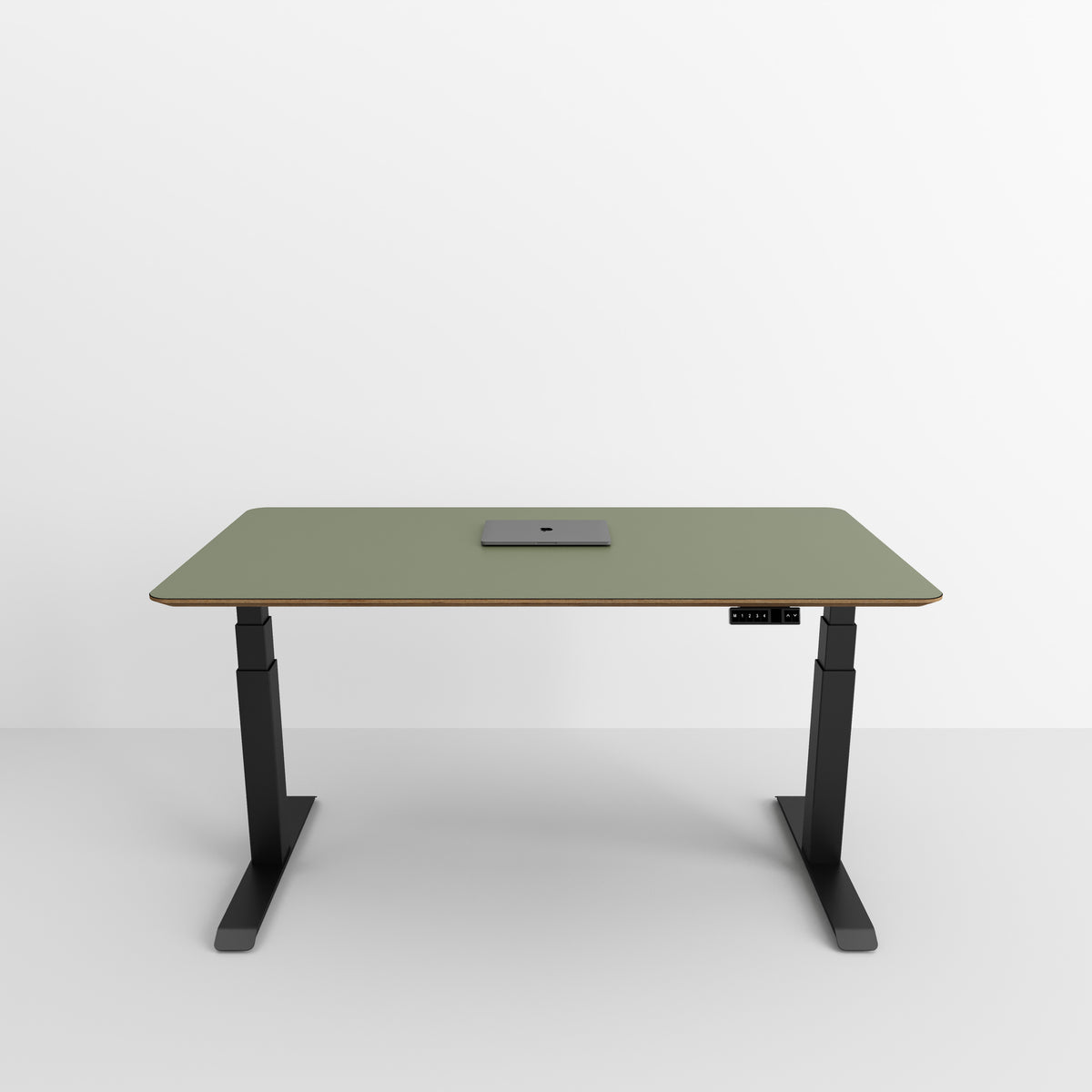Olijf | Linoleum | Zit-sta bureau